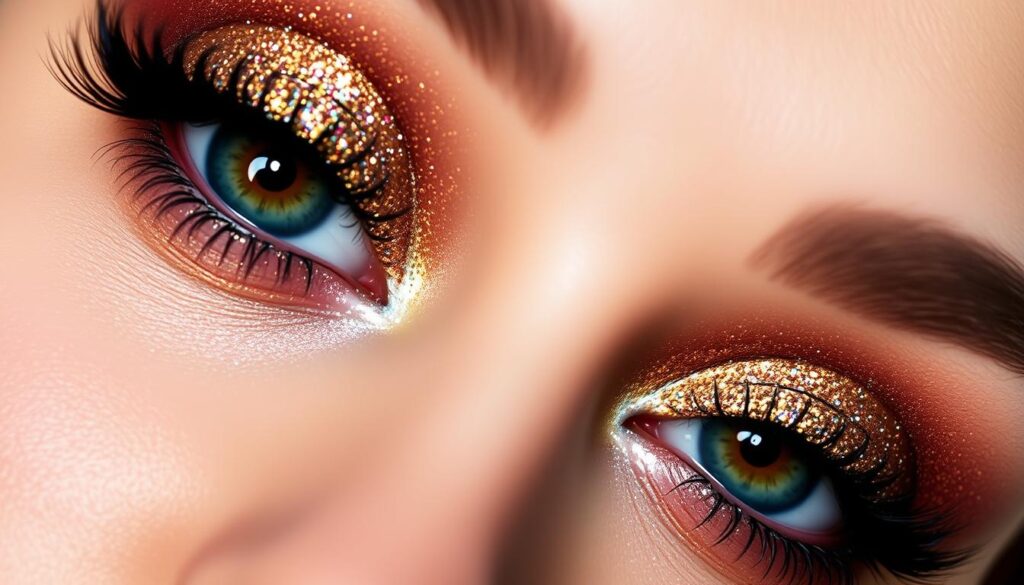 glittery eyeshadow